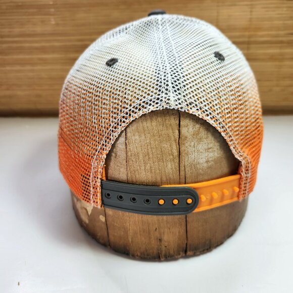 Medallion Truckers Hat Cap Snapback Cap America Brown Orange Mesh Back - Picture 6 of 9